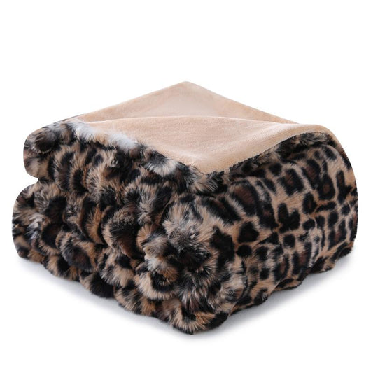 DOWNCOOL Faux Fur Bubble Blanket