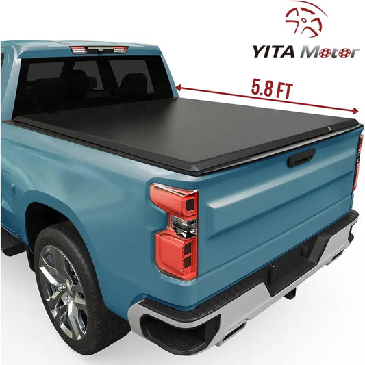 Soft Roll Up Tonneau Cover – Fits Chevy Silverado & GMC Sierra 1500 (2007–2026) 5.8 FT Bed