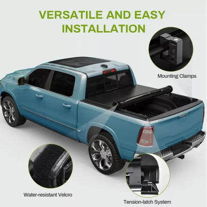 Soft Roll Up Tonneau Cover – Fits Chevy Silverado & GMC Sierra 1500 (2007–2026) 5.8 FT Bed