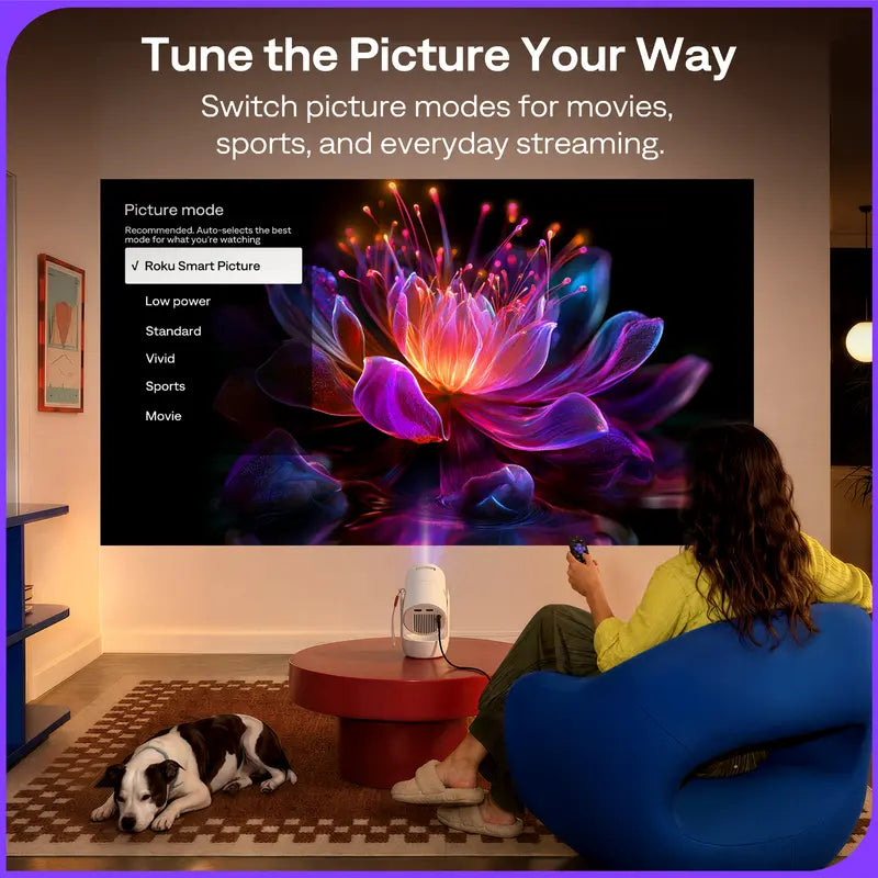 Aurzen E1R Roku Mini Projector