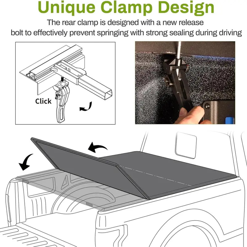 Soft Roll Up Tonneau Cover – Fits Chevy Silverado & GMC Sierra 1500 (2007–2026) 5.8 FT Bed