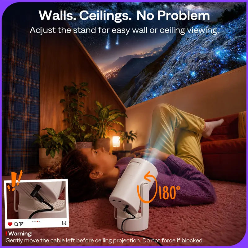 Aurzen E1R Roku Mini Projector