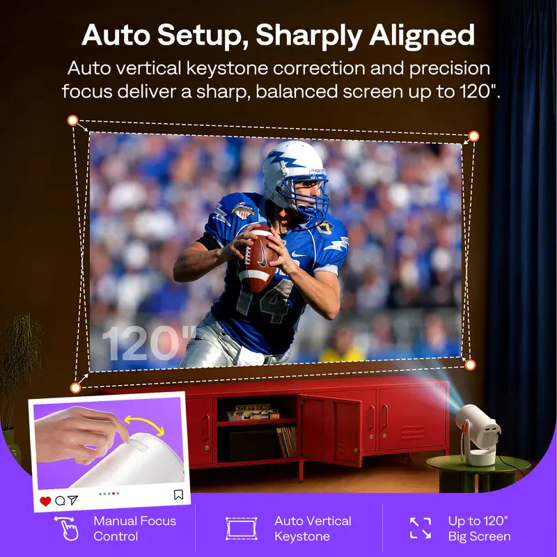 Aurzen E1R Roku Mini Projector