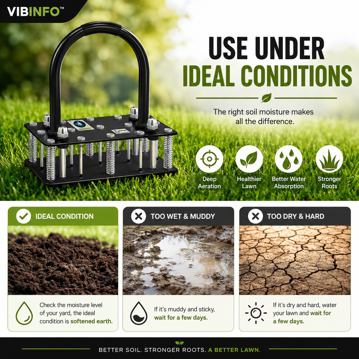 VIBINFO Lawn Core Aerator