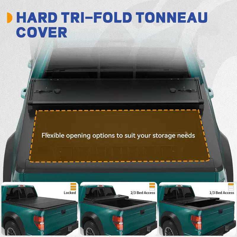 Soft Roll Up Tonneau Cover – Fits Chevy Silverado & GMC Sierra 1500 (2007–2026) 5.8 FT Bed